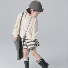 Load image into Gallery viewer, BB2409PCW-Summer Korean version parent-child drawstring knitted striped shorts