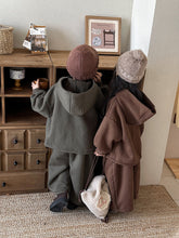 Load image into Gallery viewer, 25D02TG-冬季一體絨連帽加厚兩件套