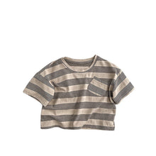 Load image into Gallery viewer, 23060SE-Summer short-sleeved striped T-shirt