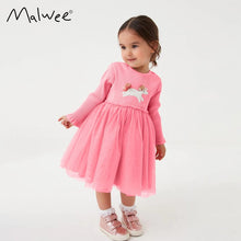 Load image into Gallery viewer, 8921DS-Autumn Pony Long Sleeve Casual Girls Dress