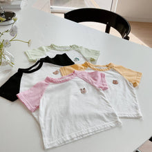 Load image into Gallery viewer, 53110TG-Summer Korean version of small animal embroidery sports short-sleeved two-piece suit