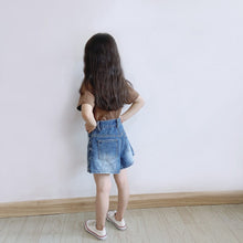 Load image into Gallery viewer, 23200PA-ANKRT Spring and Summer Girls Ripped Denim Skirt Parent-child Outfit