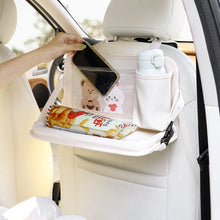 Load image into Gallery viewer, 061304AC-Car seat back storage multifunctional foldable car dining tray