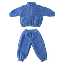 Load image into Gallery viewer, D83551TG- Plain casual children's plus velvet sweater suit