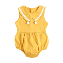 Load image into Gallery viewer, BRS1056LS-Summer Korean style pure cotton navy collar bodysuit