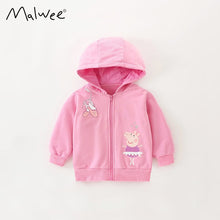 Load image into Gallery viewer, <Taiwan Pavilion> 7138SE-malwee autumn European and American children's pure cotton zipper long-sleeved hooded top