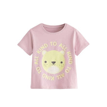 Load image into Gallery viewer, 92119SE-Summer European and American children's casual bear round neck short-sleeved top