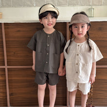 將圖片載入圖庫檢視器 X85266TG-夏季純棉寬鬆休閒短袖上衣+短褲兩件套