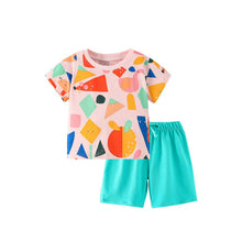 Load image into Gallery viewer, 9201TTG-malwee short-sleeved European and American casual elastic pants children's clothing two-piece suit