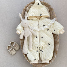 Load image into Gallery viewer, S23285LS-Winter Bow Lace Padded Hooded Climbing Suit