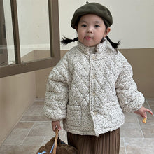 將圖片載入圖庫檢視器 D83200PCW-冬季韓版加絨厚碎花夾棉親子外套