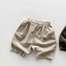 Load image into Gallery viewer, 2278PA-Summer Korean vertical striped cotton and linen loose casual shorts