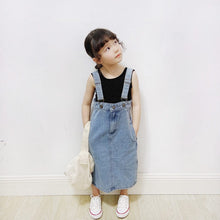 Load image into Gallery viewer, 23011PCW-Spring and Summer Japanese Retro High Waist Side Slit Denim Skirt Parent-child Outfit