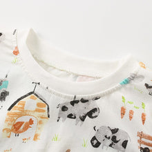 Load image into Gallery viewer, 9568YSE-Summer European and American children's leisure park print round neck short-sleeved top