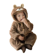Load image into Gallery viewer, Y93116LS-Baby thick plush bear long fart clothes (pre-sale delivery in early December)