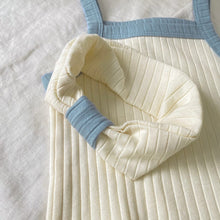 Load image into Gallery viewer, Y8413KTG- Summer Thin Large Pierced Edge Camisole Vest + High Waist Belly Protecting Large PP Pants + Long Sleeve Empty Cardigan Set