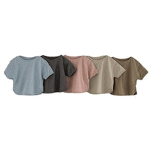 Load image into Gallery viewer, Y7417SE-Summer half-sleeved solid color top