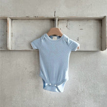 Load image into Gallery viewer, Y9450LS-Summer A-type hollow breathable jacquard embroidered lace bodysuit