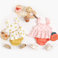 Load image into Gallery viewer, BCS1030LS-Summer Cotton Korean Crown Heart Top + Butt Pants Two-piece Set