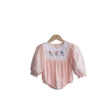 Load image into Gallery viewer, Y9361LS-Autumn long-sleeved exquisite embroidered flower romper