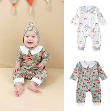 Load image into Gallery viewer, <Taiwan Pavilion> D23265LS-Autumn and winter doll collar cute printed body crawling clothes