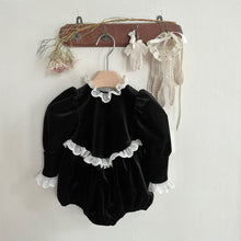 Load image into Gallery viewer, Y9418LS-Lace flower collar baby girl jumpsuit
