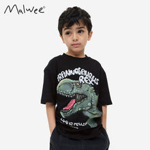 Load image into Gallery viewer, 9271SE-Summer Dinosaur Round Neck Short Sleeve Top
