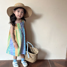Load image into Gallery viewer, X85232DS-Summer pure cotton striped dress & shirt shorts set brother and sister outfit