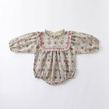 Load image into Gallery viewer, <Taiwan Pavilion> D23207LS-Autumn European and American floral long-sleeved bodysuit