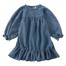 Load image into Gallery viewer, C85221DS-Fashionable girls long-sleeved fishtail denim dress