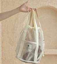 將圖片載入圖庫檢視器 061303AC-度假旅遊網透氣布大容量沙灘包
