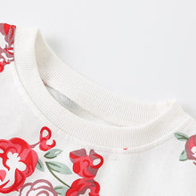 Load image into Gallery viewer, 9102TG-Autumn European and American children's round neck floral elastic waist pants two-piece suit