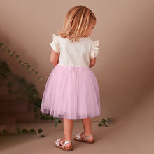 Load image into Gallery viewer, 9332DS-Summer European and American children's casual round neck girl's gauze dress
