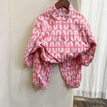 Load image into Gallery viewer, D83570TG-Sports style children's fleece sweatshirt suit