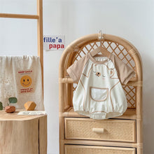 Load image into Gallery viewer, 2402647LS-Summer Korean version of short-sleeved cute bear thin bodysuit