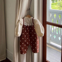 Load image into Gallery viewer, Y93125LS-Spring Polka Dot Suspender Lace Long Strap Climbing Suit