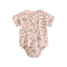 Load image into Gallery viewer, BCS1028TG-Summer Korean cotton newborn animal print short-sleeved top + butt pants two-piece set