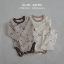 Load image into Gallery viewer, D23307TG-Autumn and winter cotton baby bodysuit two-piece set