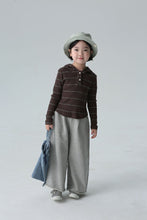 Load image into Gallery viewer, <Taiwan Pavilion> BB2445PCW-Autumn children's long-sleeved Japanese style boys and girls striped hooded parent-child tops