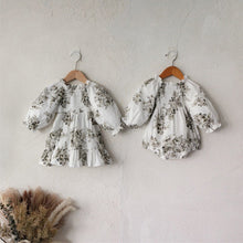 Load image into Gallery viewer, Y6335DS-Autumn retro big flower lantern long-sleeved dress