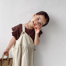 Load image into Gallery viewer, BB2221PCW-Spring and summer Japanese style girls' short-sleeved tops with ruffled sleeves and parent-child outfit