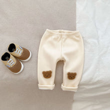 Load image into Gallery viewer, S23230PA-Autumn and winter plus velvet warm bear elastic casual large PP pants