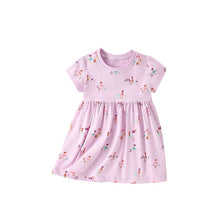 Load image into Gallery viewer, 9314DS-Summer European and American children's round neck short-sleeved casual dress