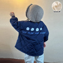 Load image into Gallery viewer, D83119SE-Winter smiley face print plus velvet thick warm short jacket