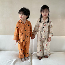 Load image into Gallery viewer, 30288JG-Spring and Autumn Korean Style Pure Cotton Brushed Pajamas Home Clothes Two-piece Set