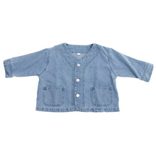 Load image into Gallery viewer, Q83056SE- Spring and Autumn Cardigan Double Pocket Long Sleeve Denim Jacket