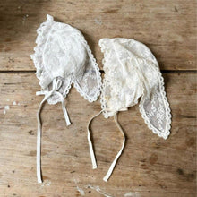 Load image into Gallery viewer, Y95129LS-春夏蕾絲長包腳連身衣&兔子耳朵帽&兩件套