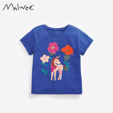 Load image into Gallery viewer, 92121SE-Summer European and American children's pony short-sleeved top