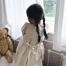 Load image into Gallery viewer, Y6406DS-Corduroy lace lantern sleeve dress