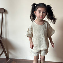 Load image into Gallery viewer, X85221TG-Summer pure cotton loose sports casual short-sleeved suit